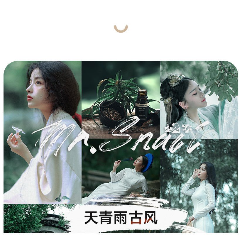 PRESET LR | 🎨 Mr.242 Sky Blue Rain - Elegant Ancient Chinese Hanfu Portrait Lightroom & PS LUT - MICHIGO STUDIO