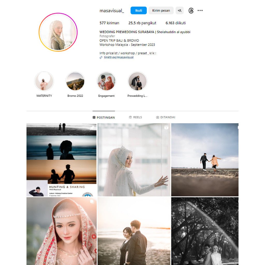 PRESET MASAVISUAL TERBARU ORIGINAL Wedding & Prewedding lightroom 6713 [ MICHIGO STUDIO ] - MICHIGO STUDIO