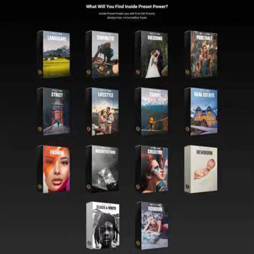 💥 Preset Power Mega Pack | LUTs, XMP, CUBE, DNG, LR Included - MICHIGO STUDIO