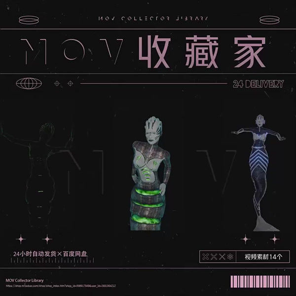🌐 Naked-Eye 3D Mechanical Tech Characters – Holographic Projection | LED Screen VJ Visual (International)