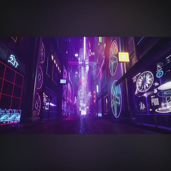 Visual Pack 🎬 | 3D Cyberpunk Futuristic Cityscape | Nightclub Bar Live LED Screen VJ Background Video 4K 🌃🎶🔥