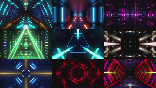 Visual Pack 🎬 | 3D Tunnel Fly-Through Motion | Bar Nightclub Stage Live LED Big Screen VJ Background Video 4K 🚀✨