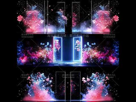 3 Pack Premium Particle Flowers & Dreamy Starry Sky: Aesthetic Wedding Stage Backgrounds. Fashionable Livehouse VJ Loops & Romantic LED Screen Visuals. ✨🌸🌌💎💍