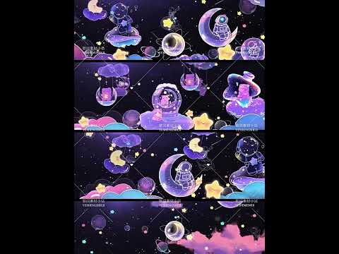 Premium Cute Cartoon Astronaut Visuals: Aesthetic Playful Space Adventure. High-End Livehouse VJ Loop for Pop Music, K-pop, and Cheerful Stage Performances. 👨‍🚀🚀✨🍓🌈👾