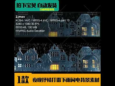 Premium Midnight Rain Visuals: Aesthetic Thunderstorm & Lyrical Night Scene. High-End Livehouse Background, Cinematic Rainy VJ Loop & Emotional Stage Atmosphere. 🌧️⚡🌃🎞️🖤