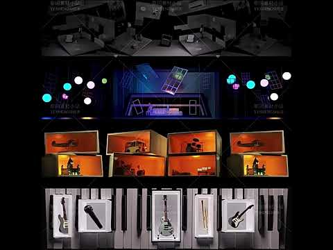 Widescreen Industrial VJ Visuals 🎹 Piano in Container with Cinematic Smoke Effects | Artistic Picture Frame Background for Livehouse & Stage LED Display 🌫️🖼️