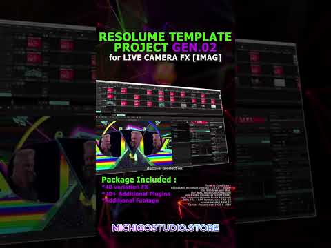 📹 VJ LIVE CAMERA FX | Resolume Arena Template Project VOL.2 | 40 FX Variations + Plugins | Live Visual Pack 2026 [ MICH