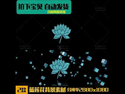 Premium Blue Lotus Stage Visuals: Aesthetic Ethereal Flower Blooming. High-End Livehouse Background, Zen Atmosphere VJ Loop for Folk, Rock & Healing Music. 🪷💙✨🌊💎