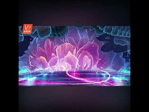 Visual Pack 🎬 | Widescreen Particle Light Effects & Peony Flowers | Dance Stage LED Screen Background VJ Loop 🌸