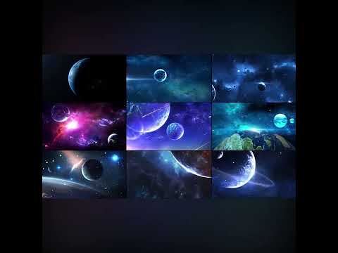 Visual Pack 🎬 | Starry Sky, Planets & Blue Space Visual | Bar LED Live Screen Background VJ Loop 4K ✨🌌🌍