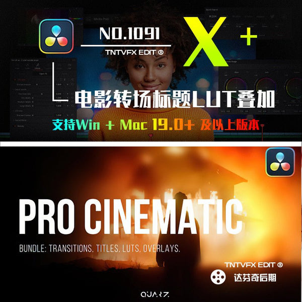 🎞️ Pro Cinematic Bundle | Titles, LUTs, Overlays & Transitions