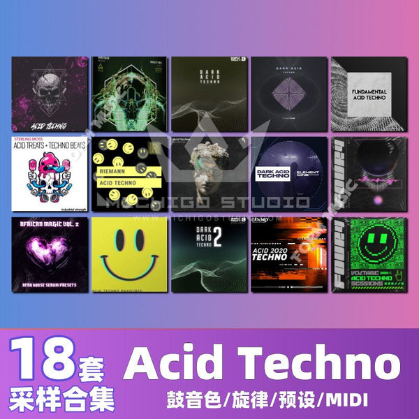 Sample Pack - Acid Techno Sample Pack 🧪🔊 Drum Loops | Acid Bass | Melody | FL Studio Ready [MICHIGO STUDIO]
