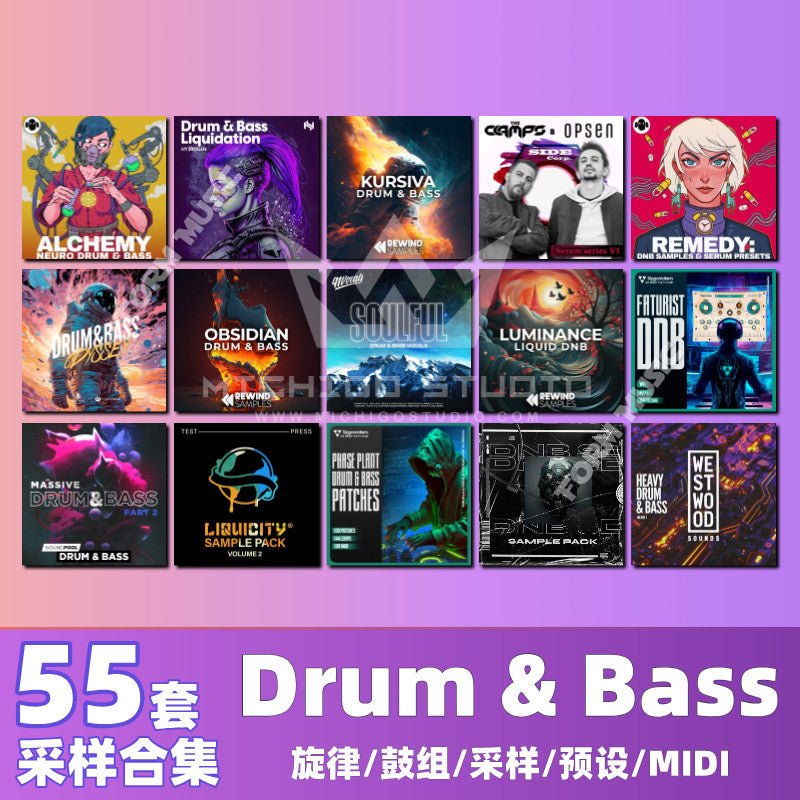 Sample Pack - Drum & Bass Production Pack 🎵 Serum Timbres, Loops, FX & Sample Data [MICHIGO STUDIO] - MICHIGO STUDIO