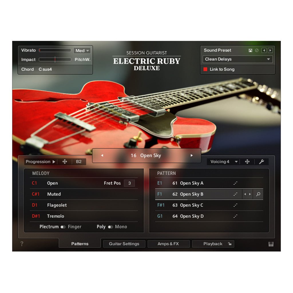 Sample PACK | 🎸 Hollow Electric Guitar Session – Ruby Blues Jazz Kontakt Instrument [MICHIGO STUDIO] - MICHIGO STUDIO