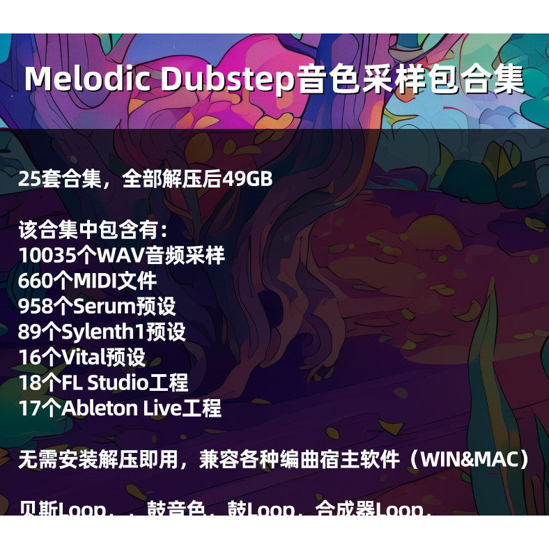 Melodic Dubstep Sampling Package Drum Set Melody Loop Serum Timbre Editing Material [Michigo Studio]