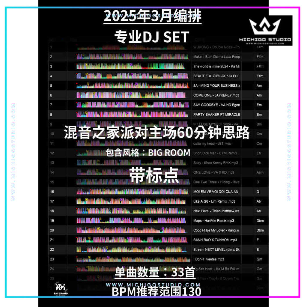 March 2025 Bigroom DJ Set 🔥 Peak Hour Flow | Cue Mapped [MICHIGO STUDIO]