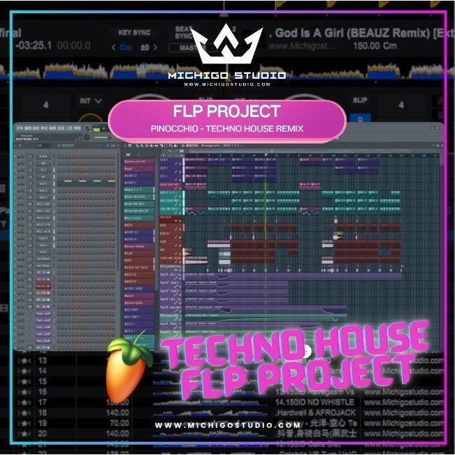 FLP : PINOCCHIO (TECHNO REMIX) - FLStudio Project - MICHIGO STUDIO