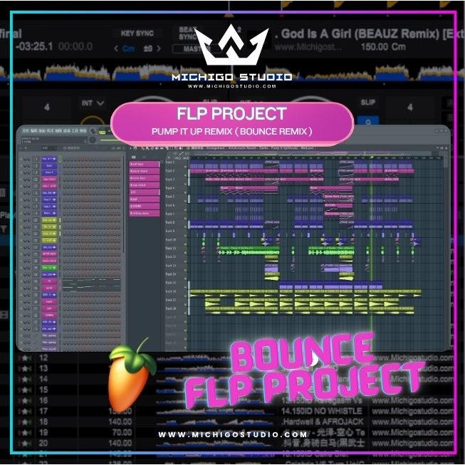 FLP : Pump It Up REMIX (BOUNCE REMIX) - FLStudio Project - MICHIGO STUDIO