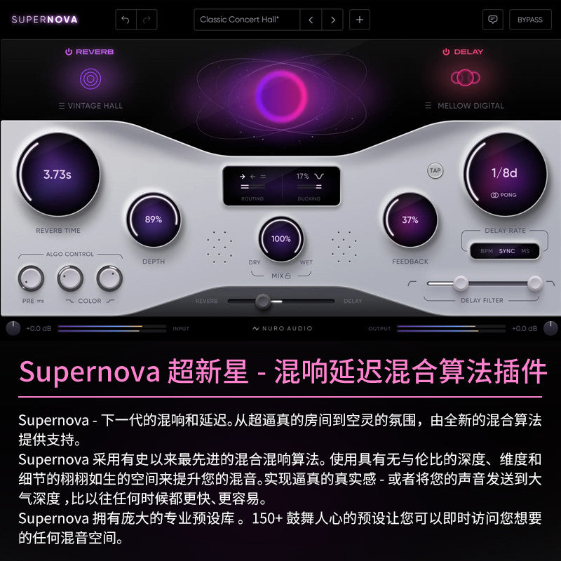 🎛️ PLUGIN 115  🌌 Supernova AI Reverb, Delay & Mixing FX by Nuro Audio  MICHIGO STUDIO