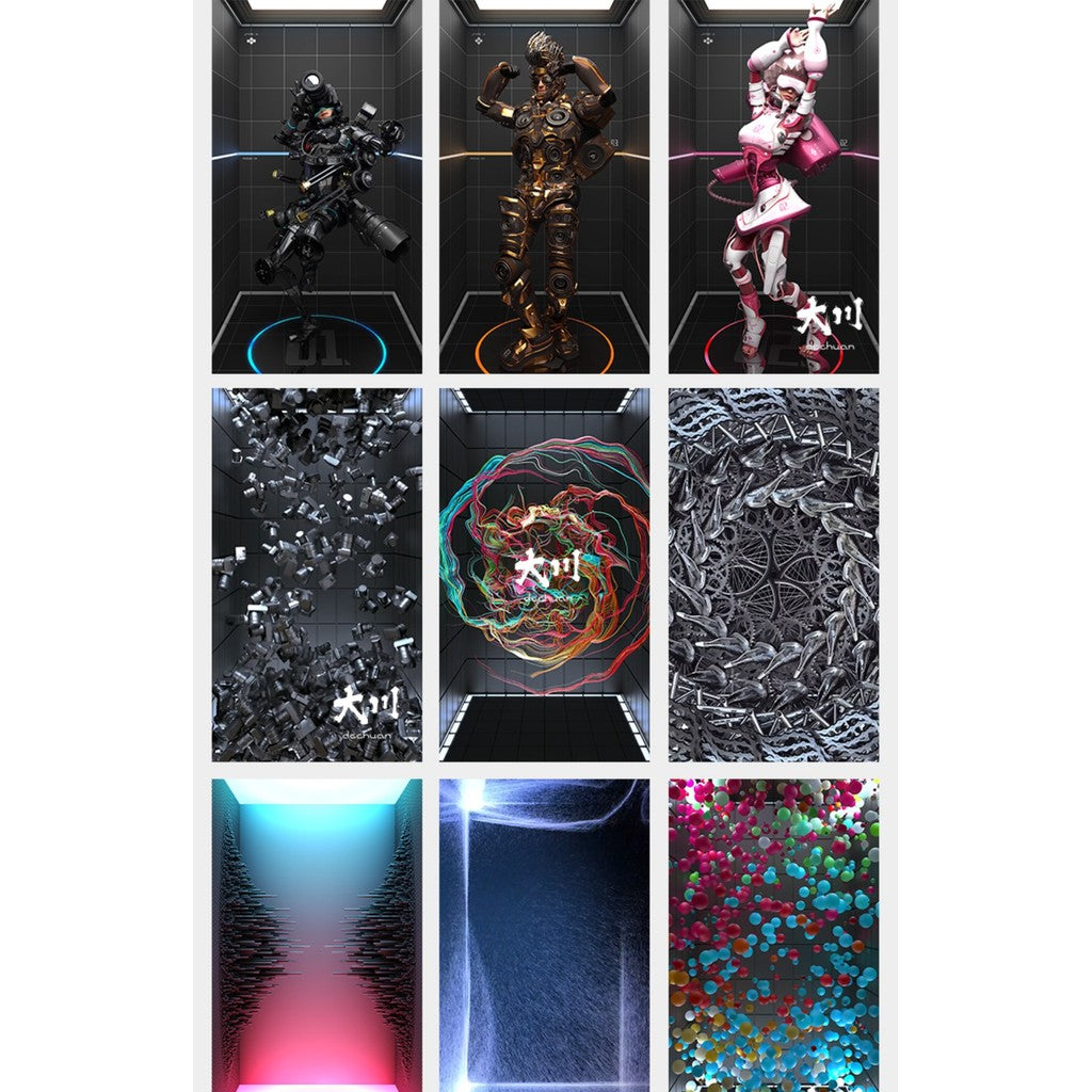 🎥 VJ LOOP | Naked Eye 3D Hologram Tech Sculpture Person LED Vertical Visual 🤖🎥🧊 [ MICHIGO STUDIO ]