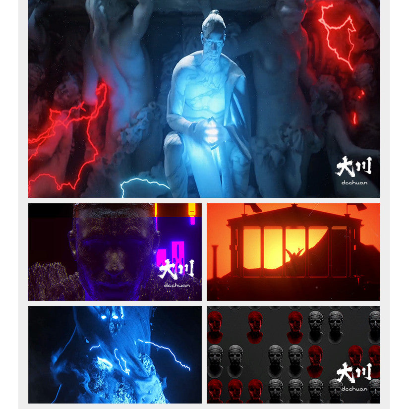 🎥 VJ LOOP | Lightning Portrait Flash Club Stage LED Screen Background ⚡🧍‍♂️ [ MICHIGO STUDIO ]