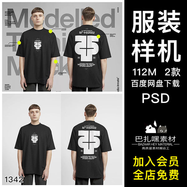 🎨 PSD TEMPLATE | Men's Fashion T-Shirt Branding Mockup [MICHIGO STUDIO]