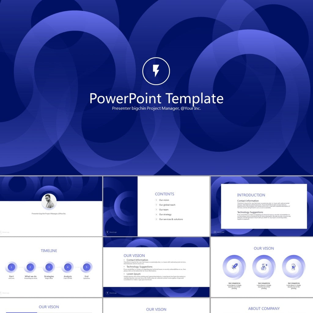 POWERPOINT TEMPLATE 308 | 🌎 Creative Europe & America Minimalist Business Courseware Art Dynamic High-End PPT