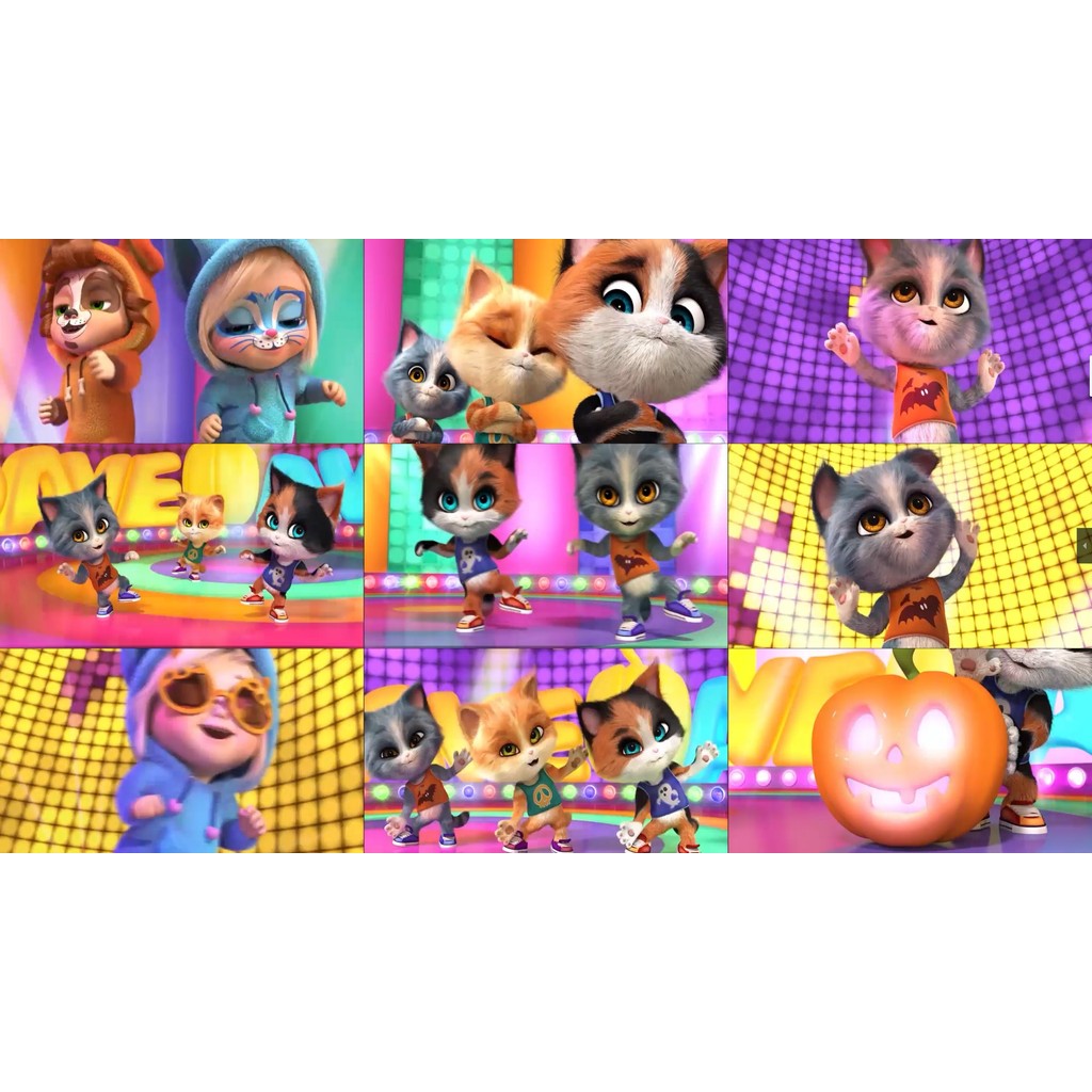 🎥 VJ LOOP | Cute Cat Cartoon Bounce HipHop LED Visuals for Club 🐱😂🎧 [ MICHIGO STUDIO ]