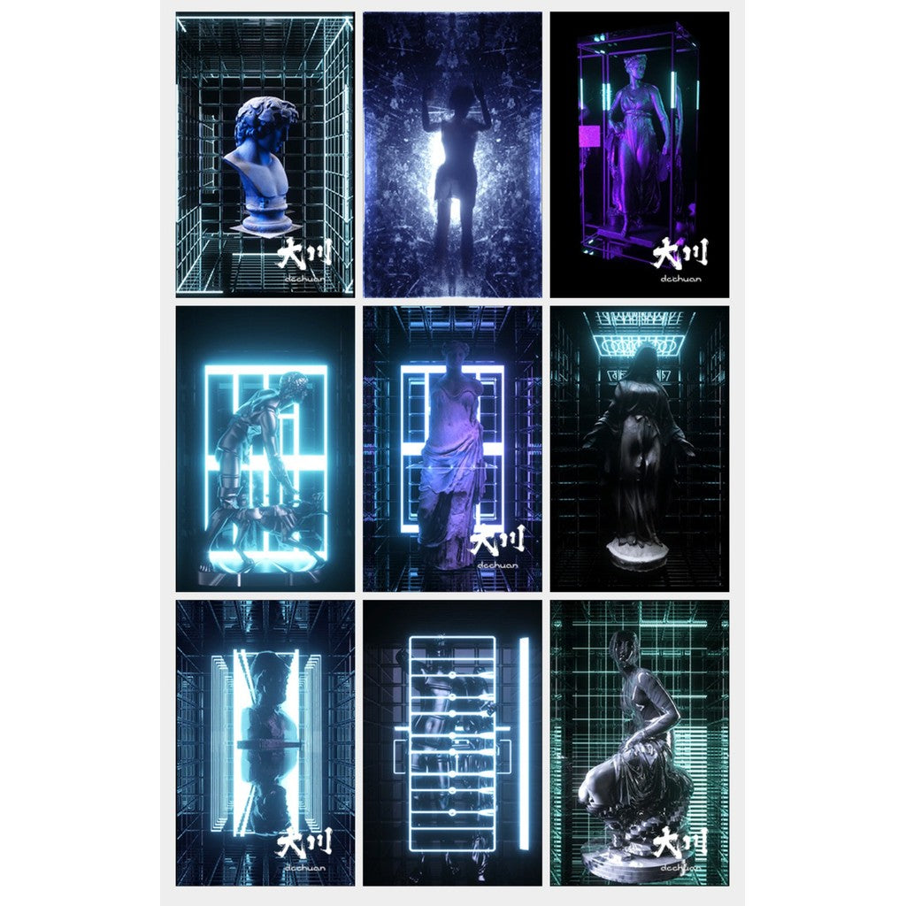 🎥 VJ LOOP | Cyber Naked-Eye 3D Ice Sculpture Portrait – LED Vertical Club Visual ❄️🧊👤 [ MICHIGO STUDIO ]