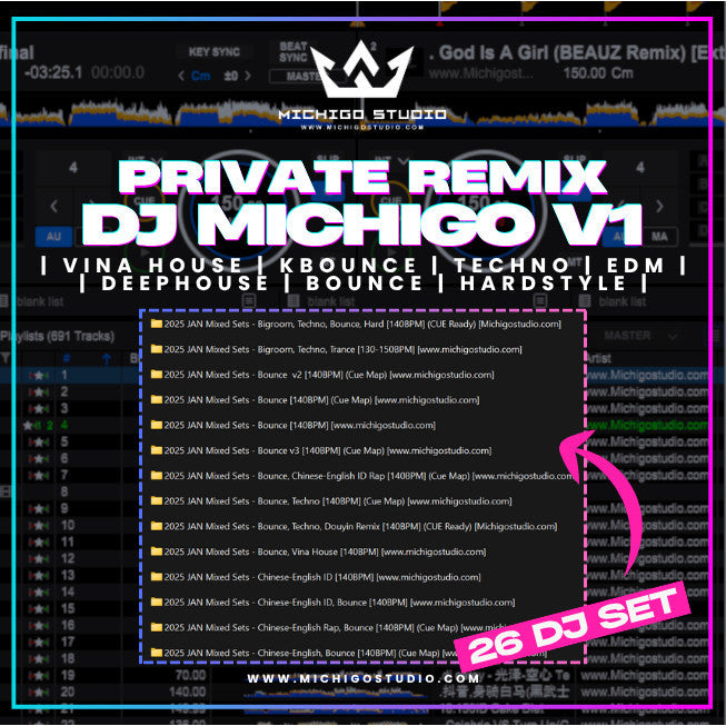 🔥 VOL.1 JANUARY 2K25 EDITION – PRIVATE VIP REMIX PACK [26 SET] 26GB 1000 TRACK 🎧