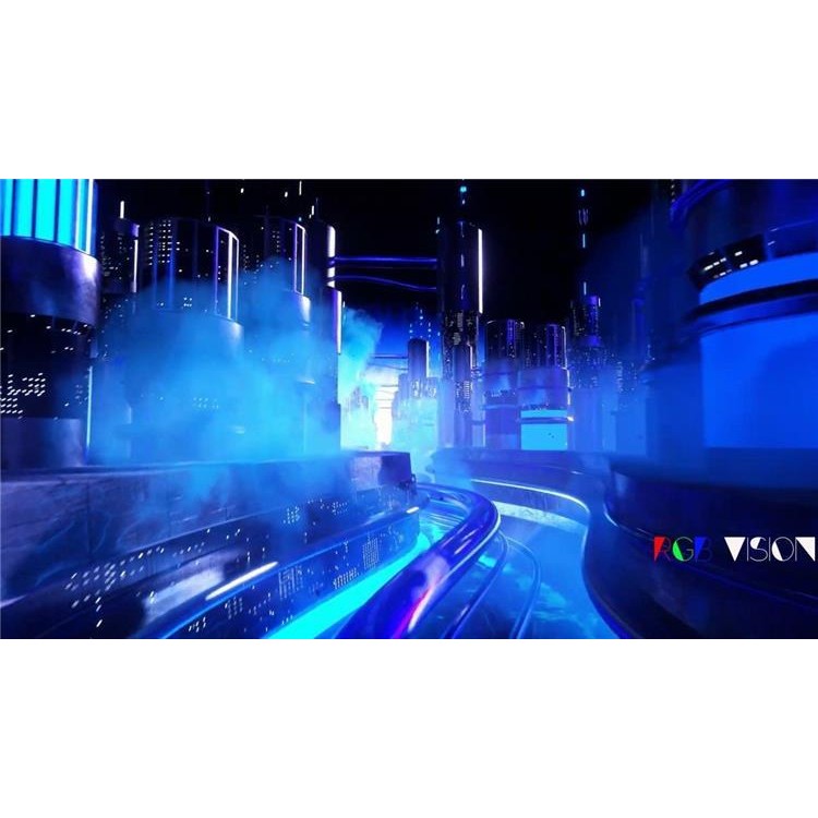 🎥 VJ LOOP | 3D Dynamic Roller Coaster in City Tunnel for Club LED Background 🎢🌃 [MICHIGO STUDIO]