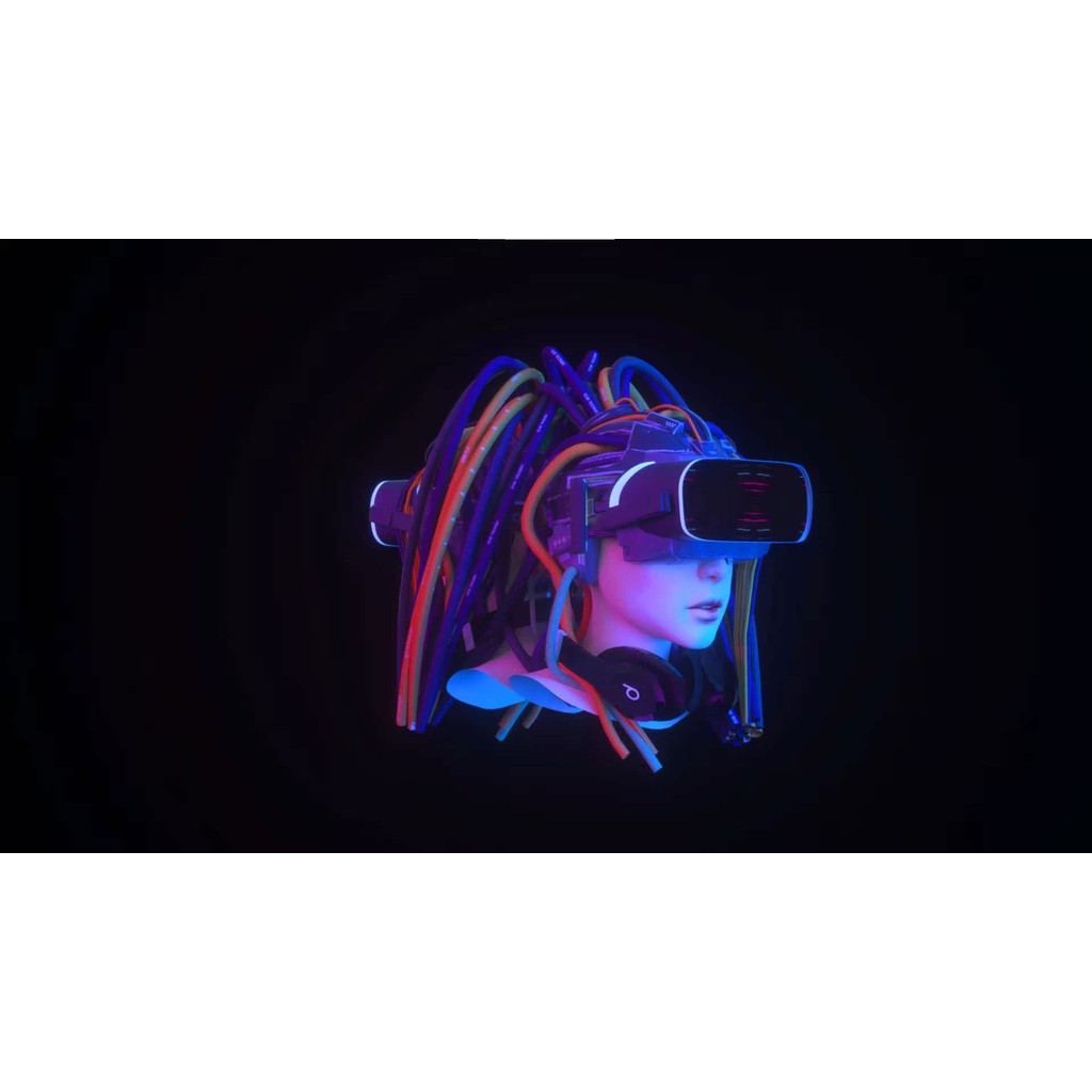 VJ LOOP | 👧 Cyberpunk Girl Aerial Mood Visual – Rhythmic LED Big Screen VJ 🌌⚡ [MICHIGO STUDIO]