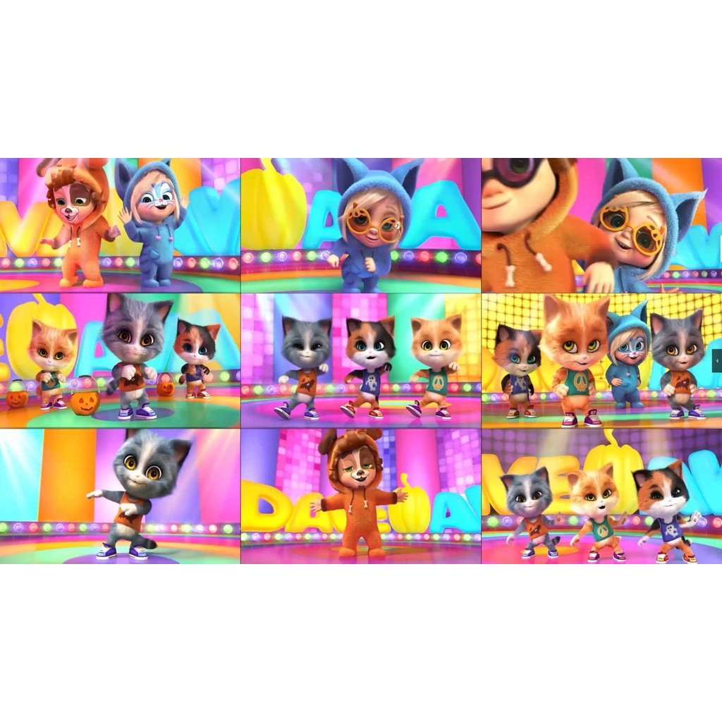 🎥 VJ LOOP | Cute Cat Cartoon Bounce HipHop LED Visuals for Club 🐱😂🎧 [ MICHIGO STUDIO ]