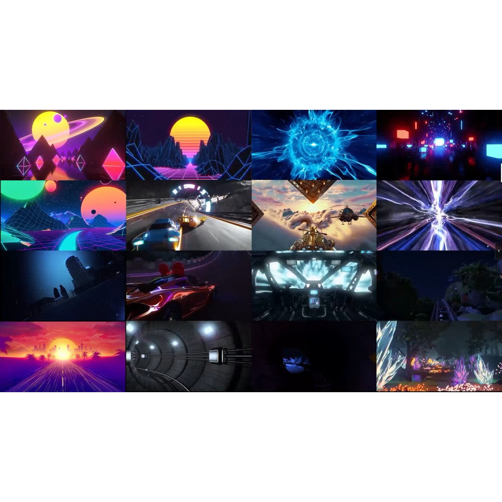 🎥 VJ LOOP | 🎢 3D Roller Coaster Tunnel Ride Animation for KTV LED Visual 🎠 [ MICHIGO STUDIO ]