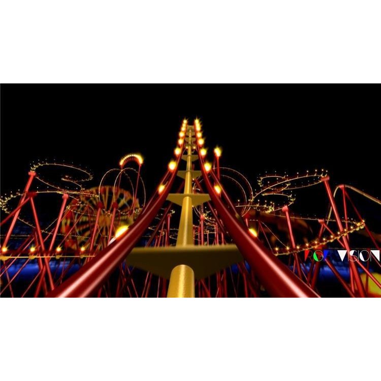 🎥 VJ LOOP | 3D Dynamic Roller Coaster in City Tunnel for Club LED Background 🎢🌃 [MICHIGO STUDIO]