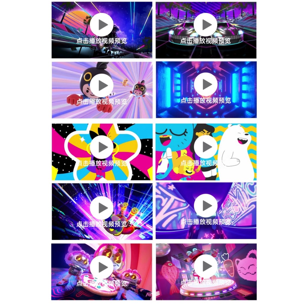 VJ LOOP | 🎧 Hip-Hop Bounce Cartoon Fun Visual – LED Room VJ Background 🧢💫 [MICHIGO STUDIO]