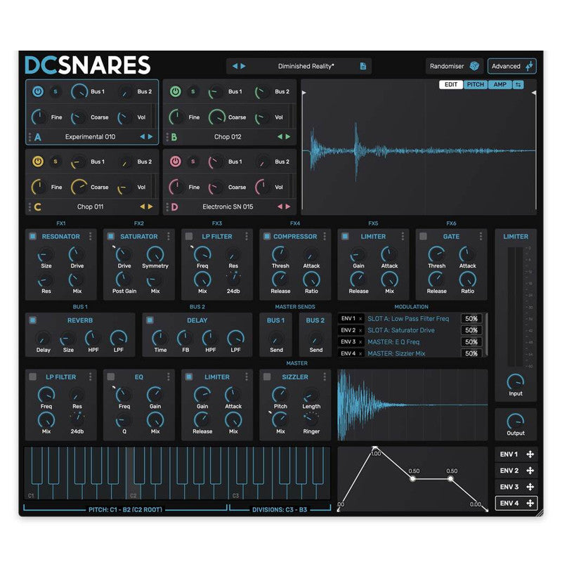 🥁 DC Snares | Snare Synthesizer & Soft Instrument Plugin for Electronic Drum Sounds [MICHIGO STUDIO]