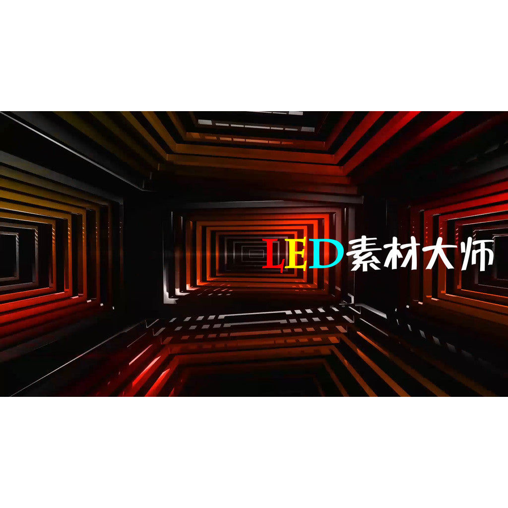 🎥 VJ LOOP | Orange 3D Geometric Rhythm LED Projection Visuals for Club 🟧📐💡 [ MICHIGO STUDIO ]