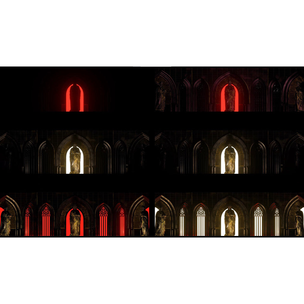 VJ LOOP | 🌌 Epic Cathedral Rhythm Sparkle – Ultra-Wide LED Club Visuals 🏛️🌟 [MICHIGO STUDIO]