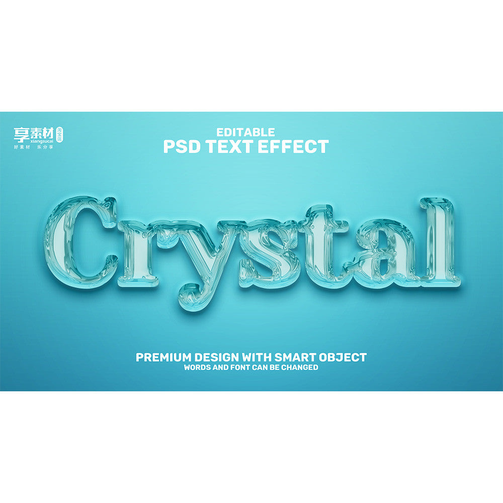🎨 PSD TEMPLATE | 3D Text PSD Mockup Title Poster Logo Metal Glass Plastic Transparent [MICHIGO STUDIO]