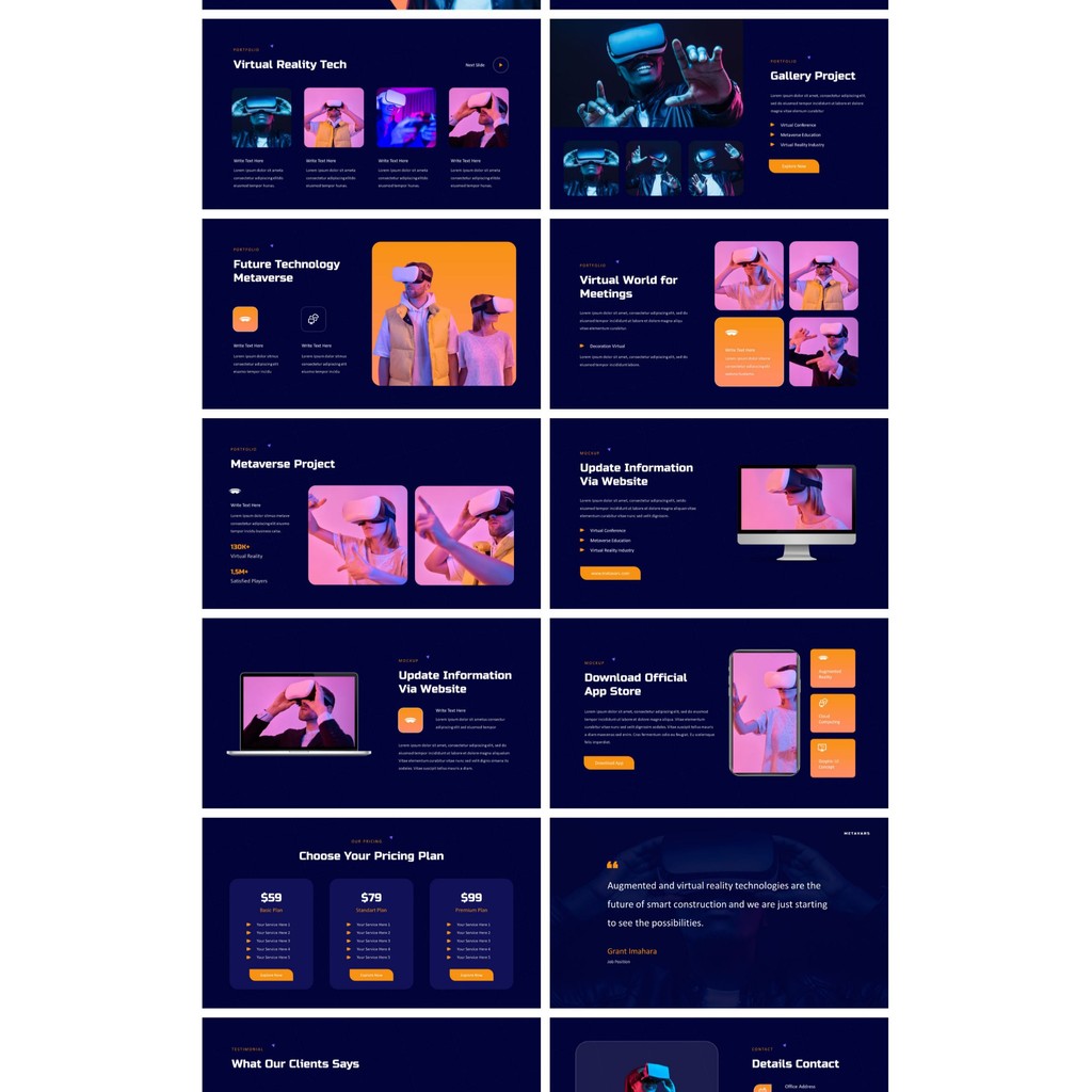 POWERPOINT TEMPLATE 29 | 🌐 Metaverse AI 5G VR Tech Startup Editable Stylish PPT Template [ MICHIGO STUDIO ]