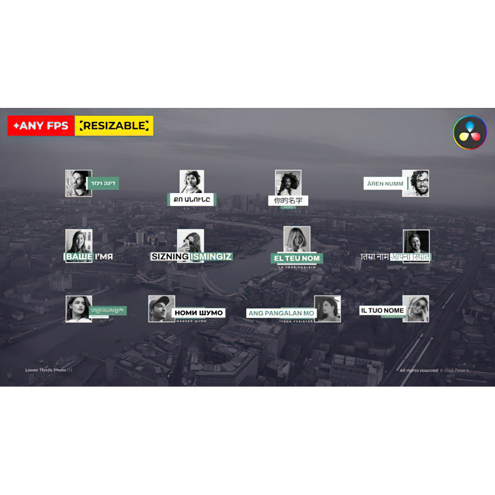 📷 Lower Thirds Photo | 12 Name Tags with Images Layout Templates [MICHIGO STUDIO]