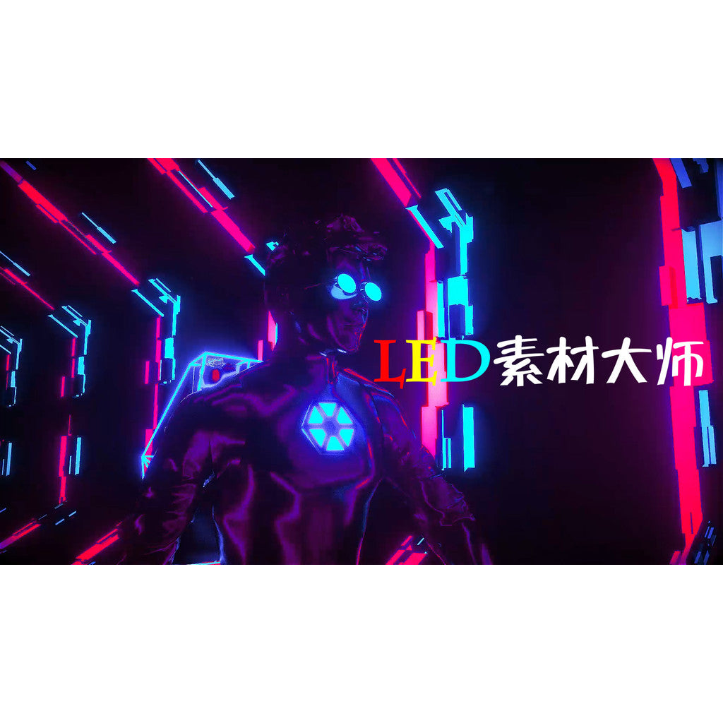 VJ LOOP | 🏮 Cyberpunk Ancient Rhythm Line Visual – Club/KTV LED 3D Background ⚔️🎇 [MICHIGO STUDIO]