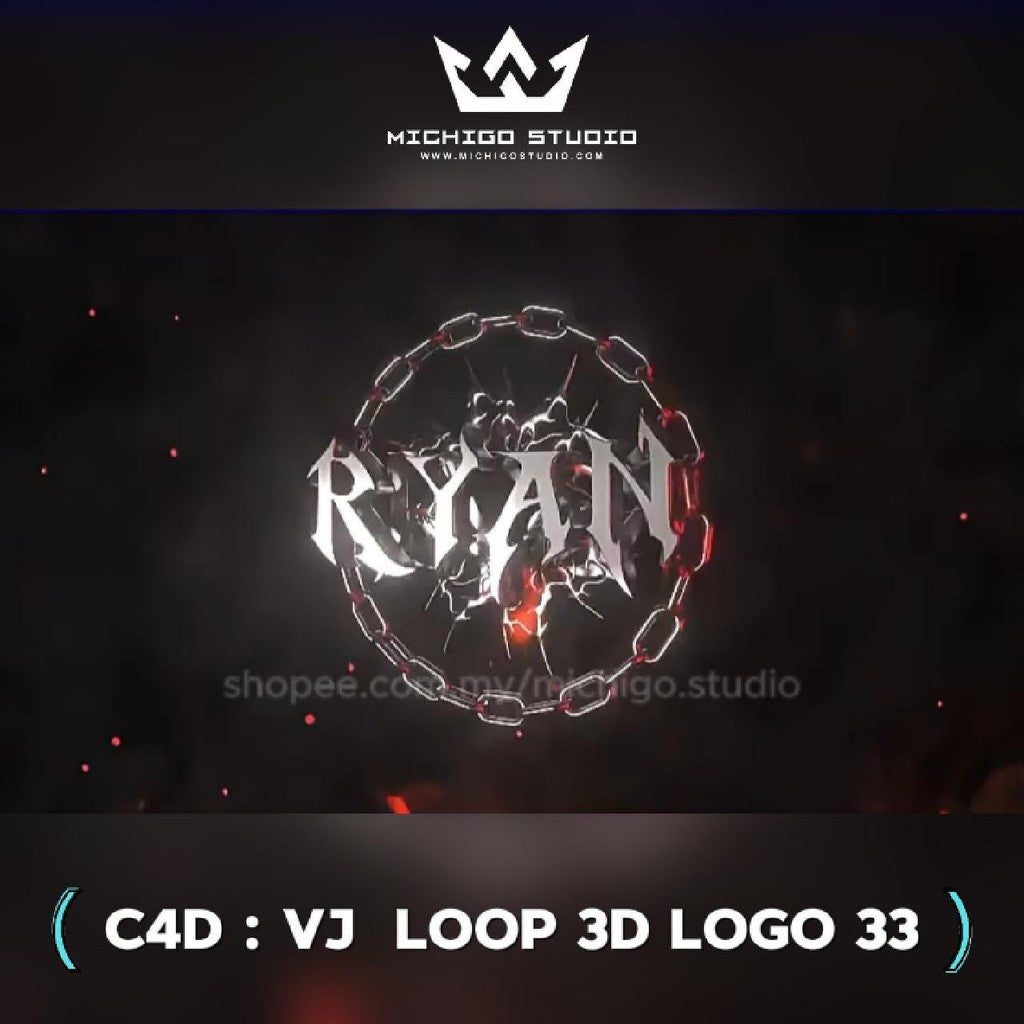 🌀 VJ 3D LOOP LOGO  | Custom C4D + Octane for DJ, Club & KTV [33]