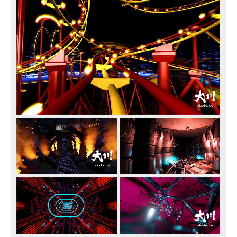 🎥 VJ LOOP | Dynamic Roller Coaster Tunnel City Ride Club LED Background 🎢🌃 [ MICHIGO STUDIO ]