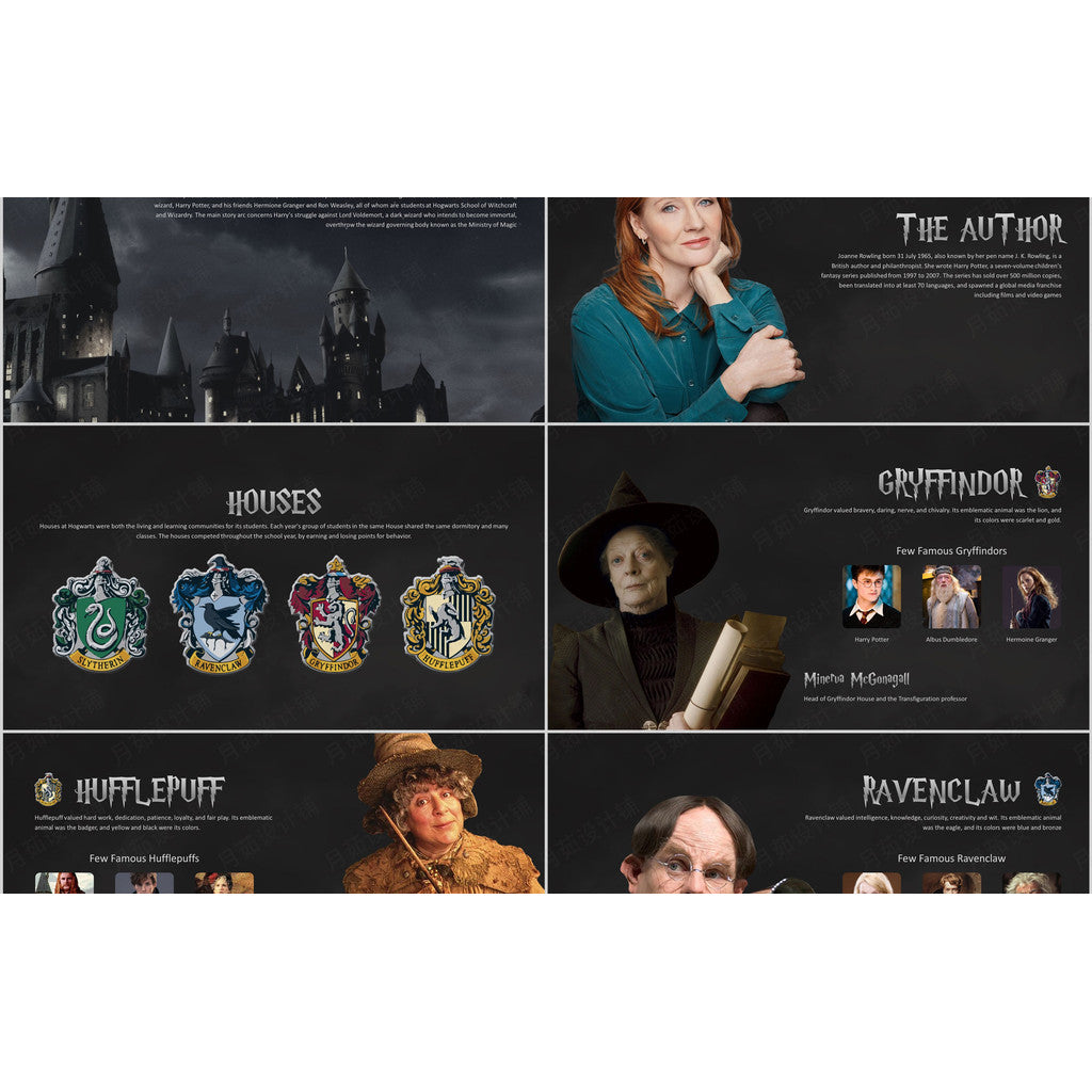 PPT | 🧙‍♂️ Harry Potter Movie Review & Book Sharing Dynamic Presentation 15 Slides [MICHIGO STUDIO]