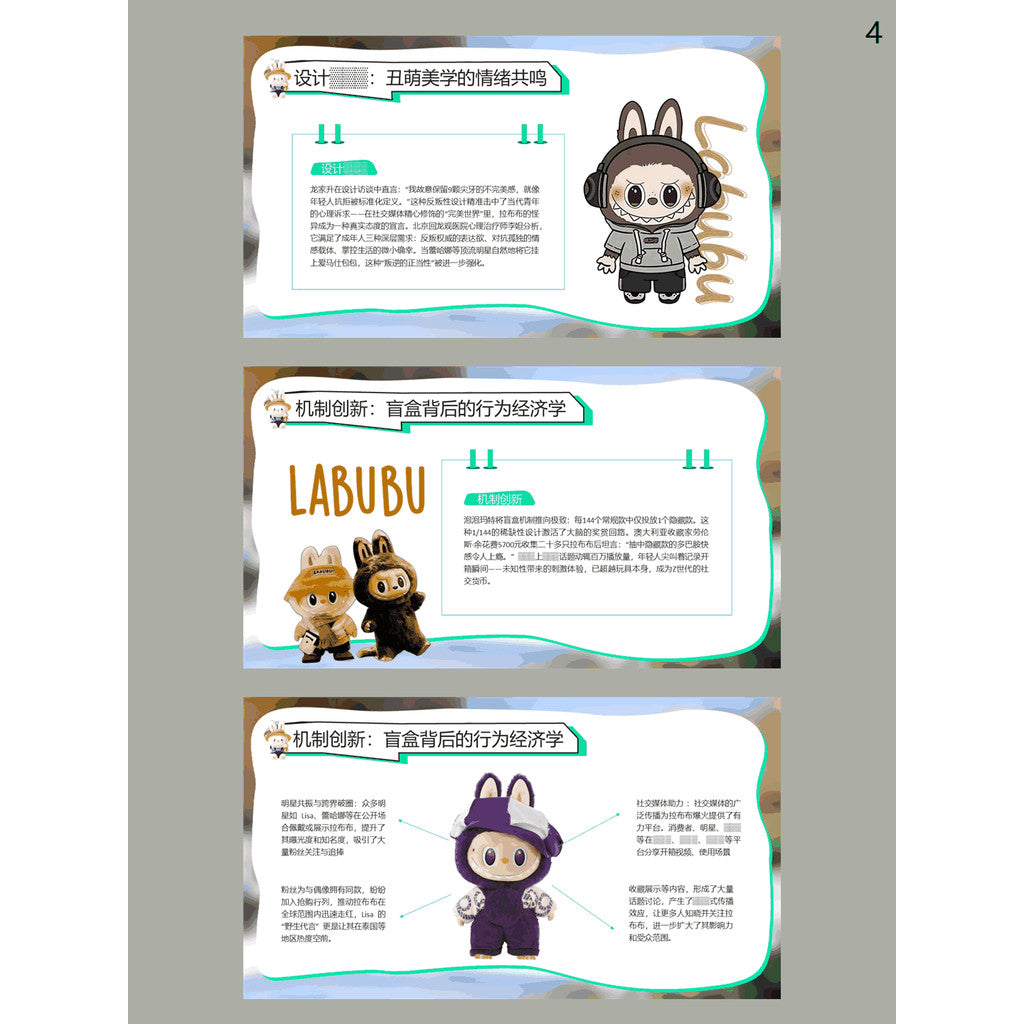 POWERPOINT TEMPLATE 84 | 🐰 Labubu Cartoon Dynamic PPT Template with Script Notes [ MICHIGO STUDIO ]
