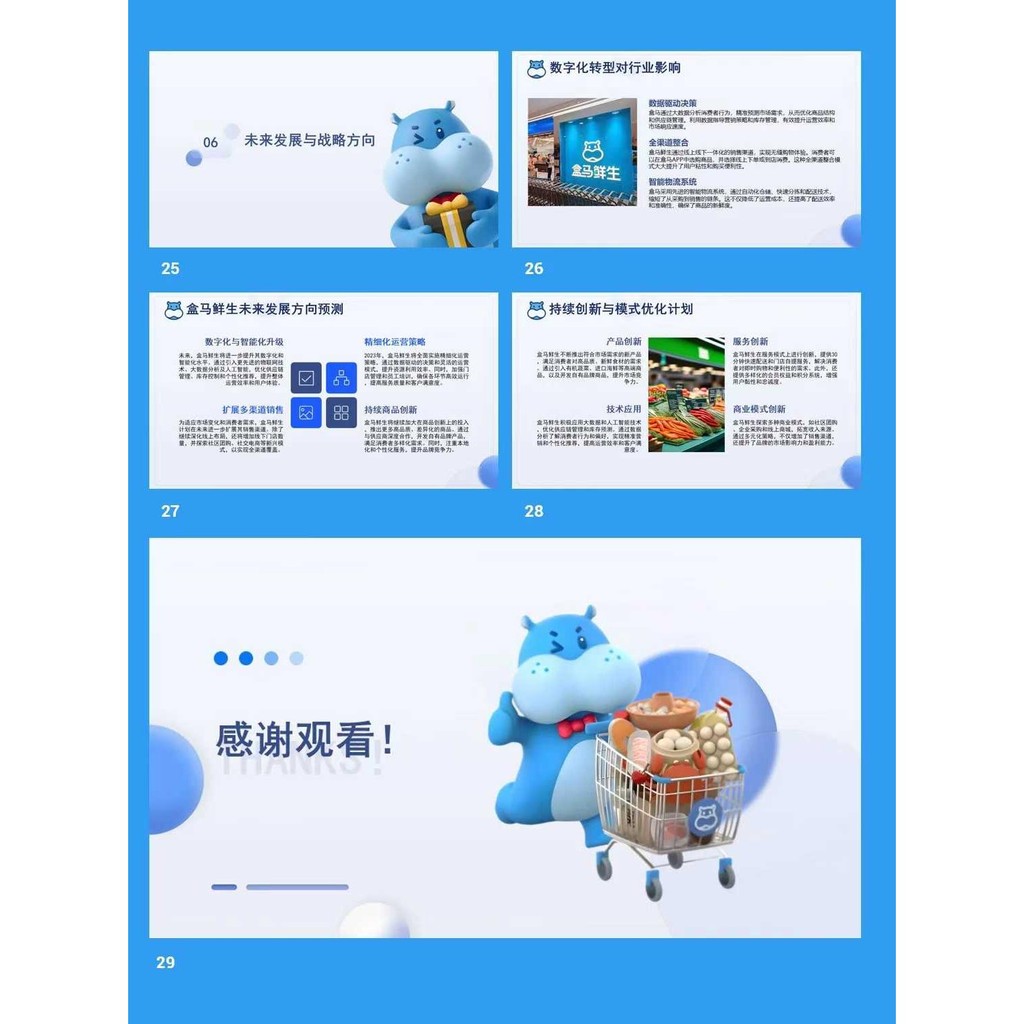 POWERPOINT TEMPLATE 52 | 🛒 Hema Fresh Brand Marketing Strategy Case Study Class Report PPT Template [ MICHIGO STUDIO ]