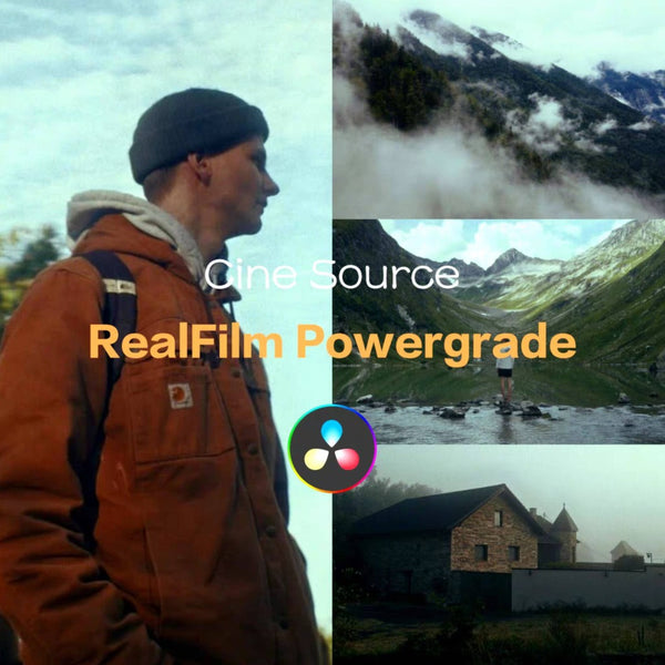🎞️ Cinesource RealFilm PowerGrade 🎬 Kodak 35mm RGB Halo Look Node Preset for DaVinci Resolve [MICHIGO STUDIO]