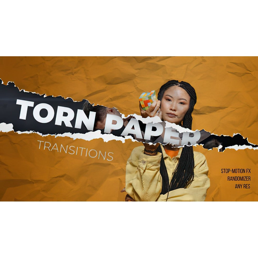 🧩 Torn Paper Transitions | Film Collage & Page Rip FX [MICHIGO STUDIO]